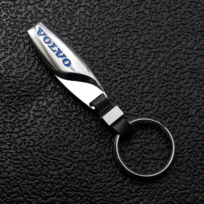 Móc Khóa Kim Loại Hai Mặt In Logo Xe Hơi Volvo XC60 XC80 XC90 V40 V60 S60L S80