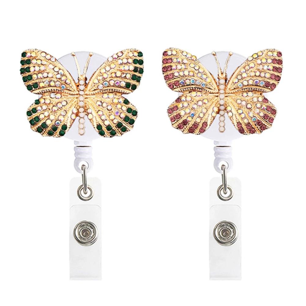 Kẹp Giữ Thẻ ID / Thẻ ID Họa Tiết Bươm Bướm Tiện Dụng Cho Trường Học / Văn Phòng