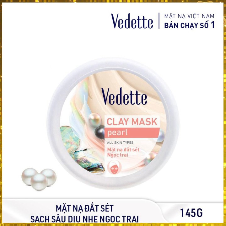 🥭 MẶT NẠ ĐẤT SÉT NGỌC TRAI 145g VEDETTE