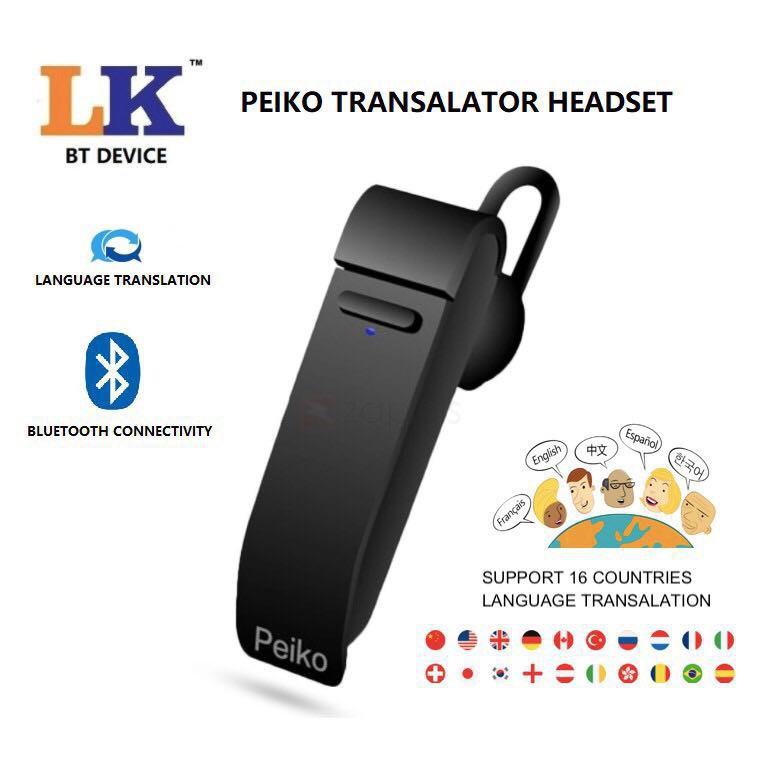 Thiết Bị Phiên Dịch Thông Minh Kết Nối Bluetooth LK Peiko 16 Ngôn