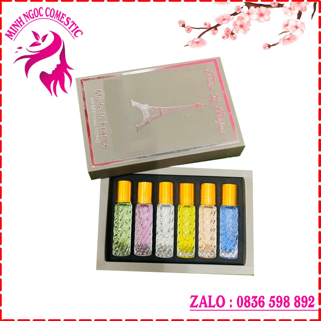 Set 6 Chai Nước Hoa Tháp Mini Hương Thơm Pháp Quyến Rũ, Cá Tính