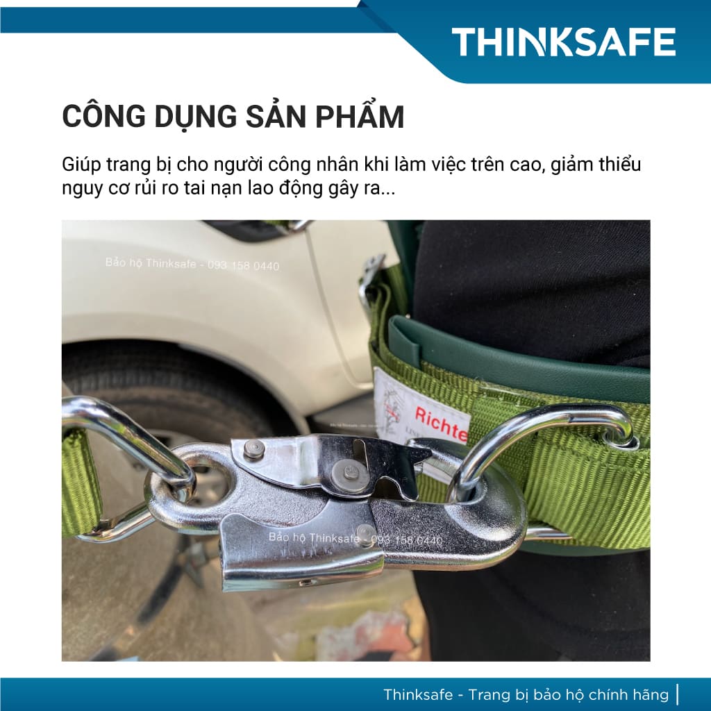 Dây đai an toàn quàng trụ điện lực Richteam Dây bảo hộ khi làm việc trên cao - THINKSAFE