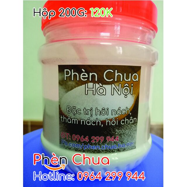 Bột Phèn Chua Hà Nội trị hôi nách, hôi chân hộp 200 Gram