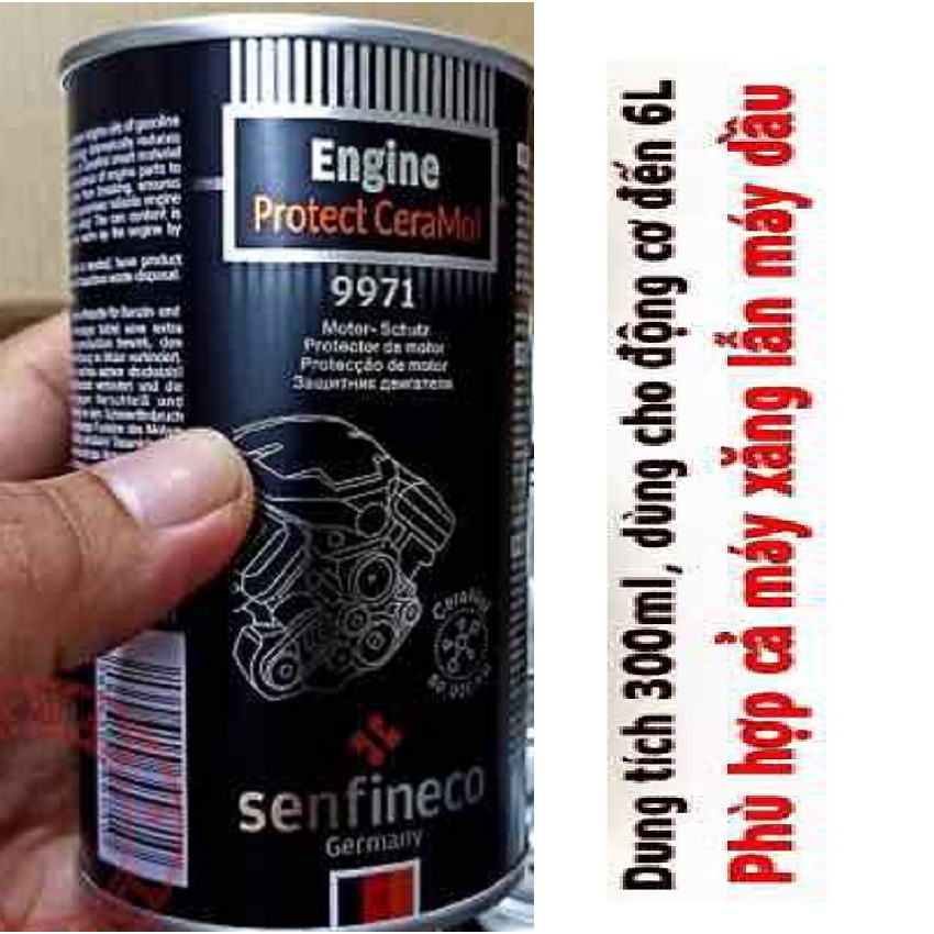 Phụ Gia Động Cơ Với Chất Ceramol Senfineco 9971 Engine Protector CeraMol. Tăng chống mài mòn của các bộ phận của động cơ