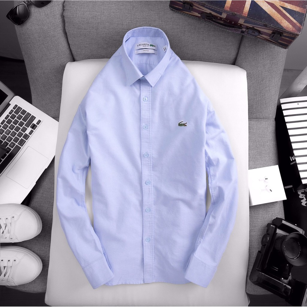 Sơ mi nam cá sấu dài tay cổ bẻ cao cấp chất cotton mềm mát D365-SM02 | BigBuy360 - bigbuy360.vn