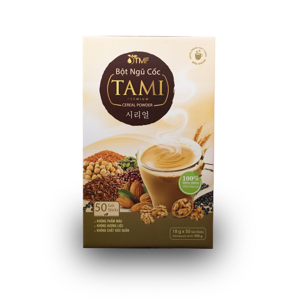 [Mã 252FMCGSALE giảm 8% đơn 500K] BỘT NGŨ CỐC DINH DƯỠNG TAMI 900 GRAM 50 GÓI