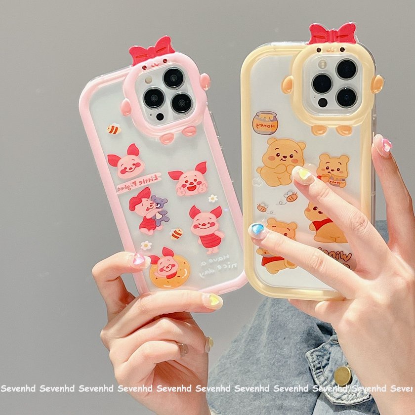 Ốp Điện Thoại Dẻo Trong Suốt Họa Tiết Hoạt Hình Winnie The Pooh Cho iPhone 14 13 12 11 Pro Max Xs Max Xr X 7 8 6 6s Plus