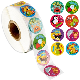 Set 500 Sticker Dán Hình Động Vật Dễ Thương Kích Thước 2.5cm