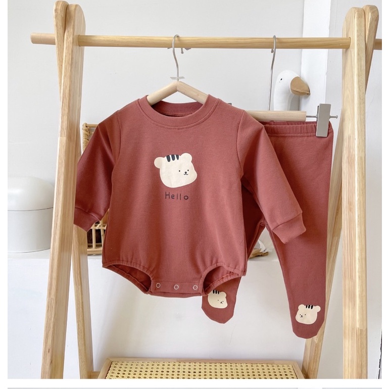 Set gấu body + quần cho bé