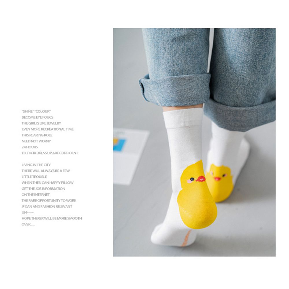 Vớ Cotton Thoáng Khí In Họa Tiết Hoạt Hình Nhiều Màu Sắc Phong Cách Harajuku Cho Nữ