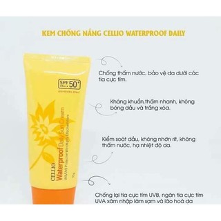 Kem chống nắng cellio SPF50PA+++
