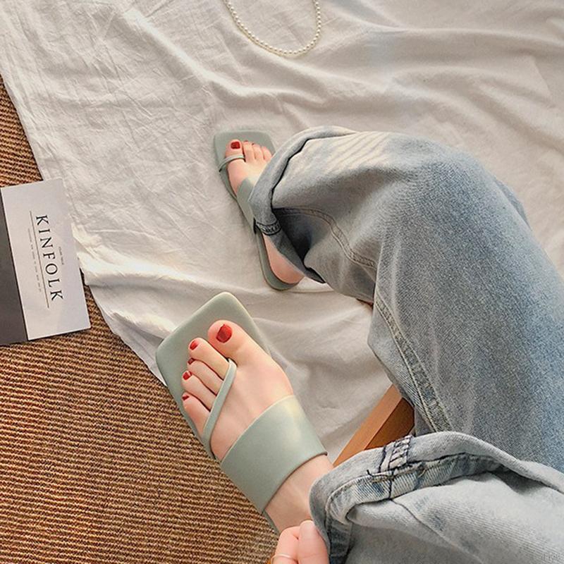 Dép Xỏ Ngón Đế Bằng Kiểu Dáng Đơn Giản Thời Trang Hàn Quốc