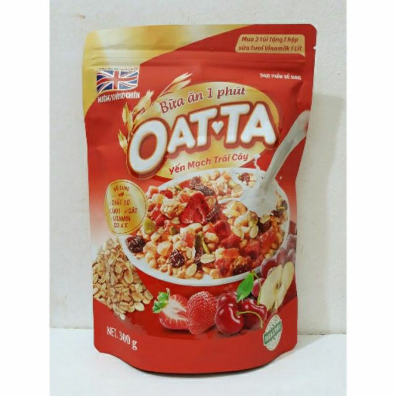 OATTA - Yến mạch trái cây 300gr (không kèm sữa)