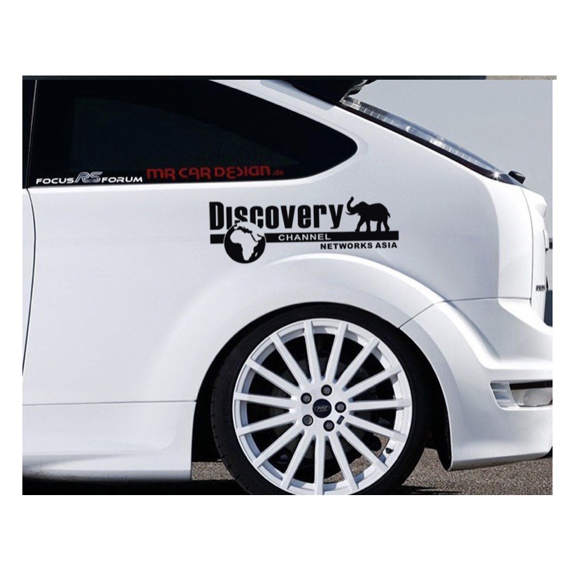 ⚡️FREESHIP TQ⚡️Tem Dán Decal Phản Quang DISCOVERY CHANNEL Phong Cách Kèm Dụng Cụ Dán Tiện Lợi