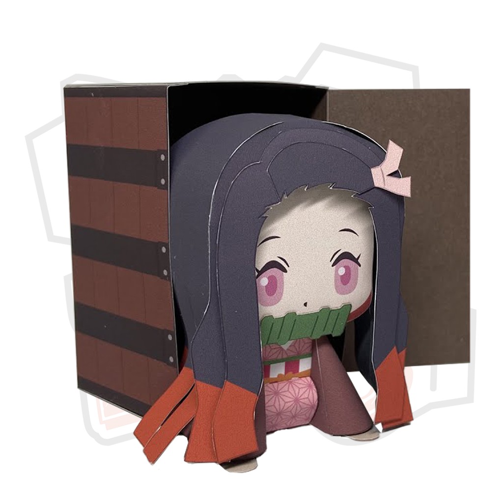 Mô hình giấy Anime Chibi Kamado Nezuko ver 4 - Demon Slayer  (Kimetsu no Yaiba)