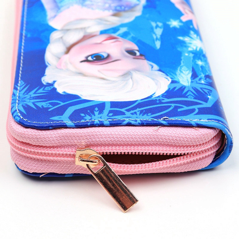 Ví Dài Cầm Tay Có Khóa Kéo In Hoạt Hình Frozen Dễ Thương Cho Bé Gái