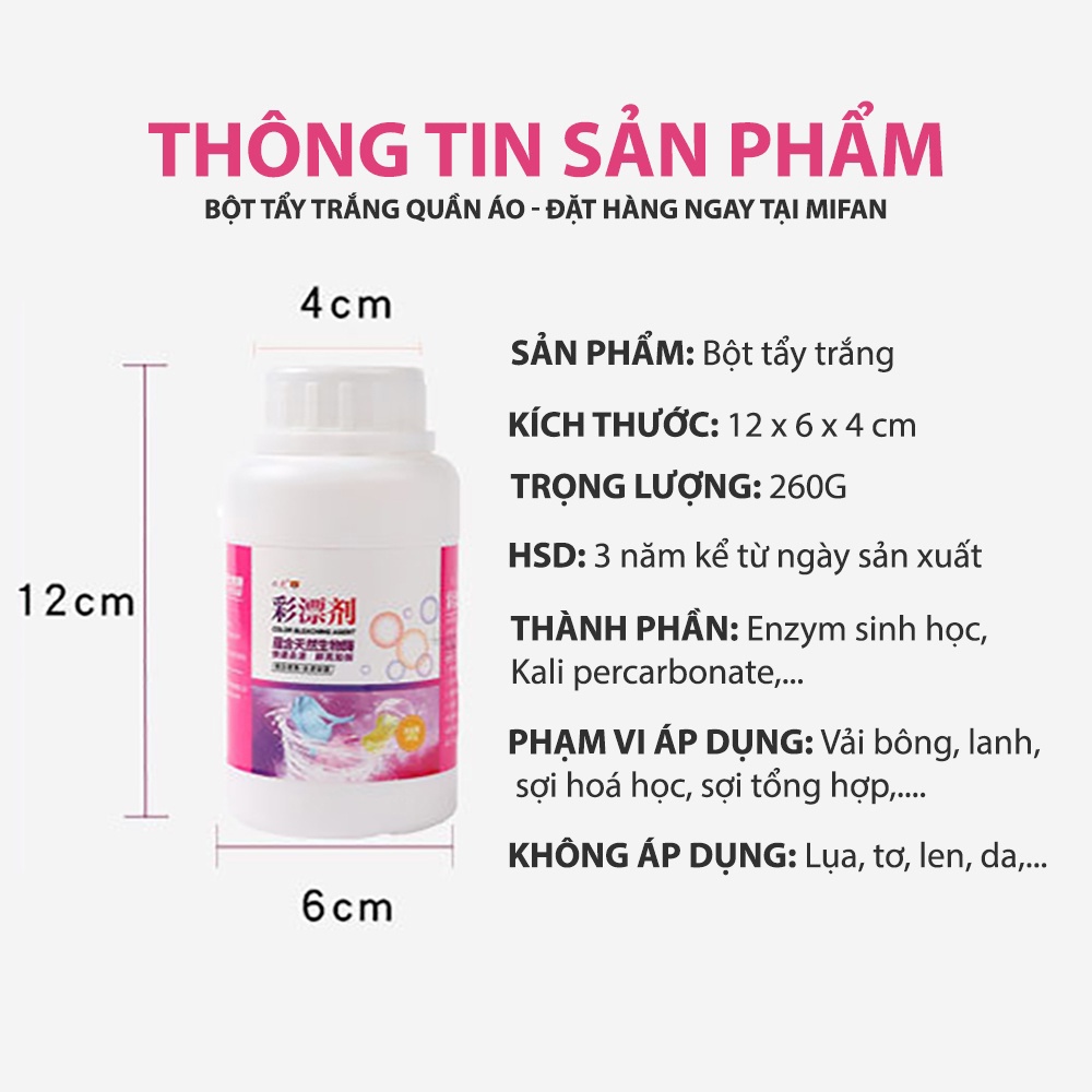 Thuốc Tẩy Trắng Quần Áo - Tẩy Trắng Quần Áo - Hộp Bột Giặt Trắng Mốc Ố Vàng, Javen Làm Sạch Vải - Duhali