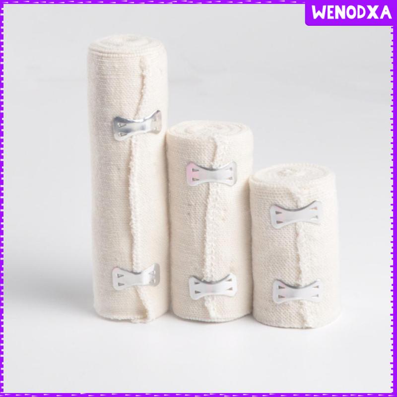 2xSelf-Adhesive Cotton Elastic Bandage Wrap Compression Roll with Hook Closure 10CM