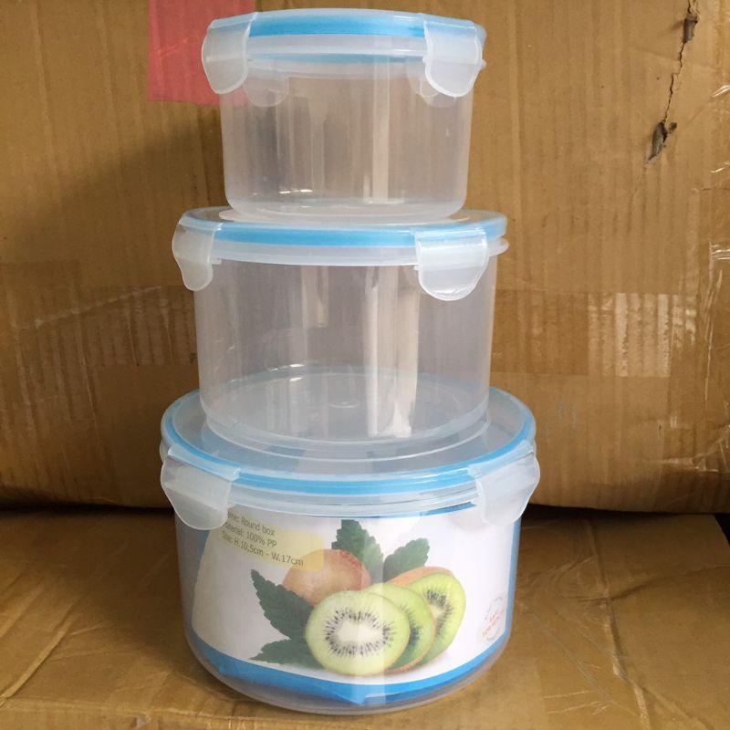 BỘ 3 HỘP NHỰA TRÒN VIỆT NHẬT