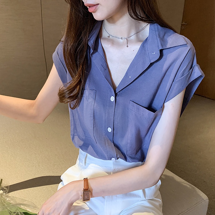 Áo Sơ Mi Nữ Tay Ngắn Dáng Rộng Thời Trang