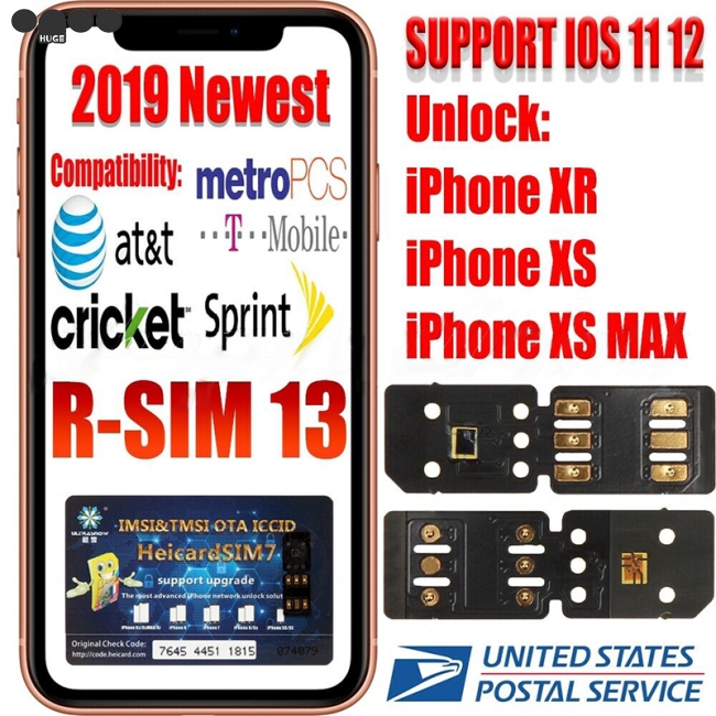 RSIM 13 Nano Unlock Sim Turbo Card fits iPhone XS XS Max XR GPP R iOS 12 11 R 4G