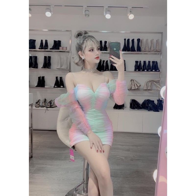 ĐẦM BODY CẦU VÒNG BẸT VAI NHÚN