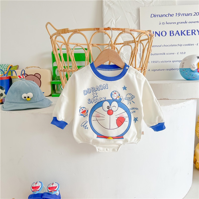 Bộ Áo Liền Quần Vải Cotton Tay Ngắn Thiết Kế Dễ Thương Cho Bé Sơ Sinh