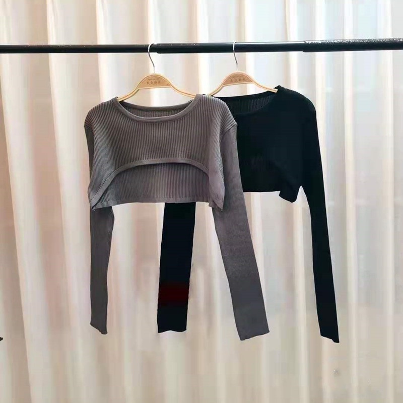 Bộ đồ SUXI gồm đầm 2 dây và áo khoác tay dài phong cách Hàn Quốc thời trang dành cho nữ