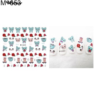 [Hàng mới về] Sticker dán móng hoạt hình nghệ thuật