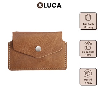 Móc khóa dạng ví da bò thật luca thời trang