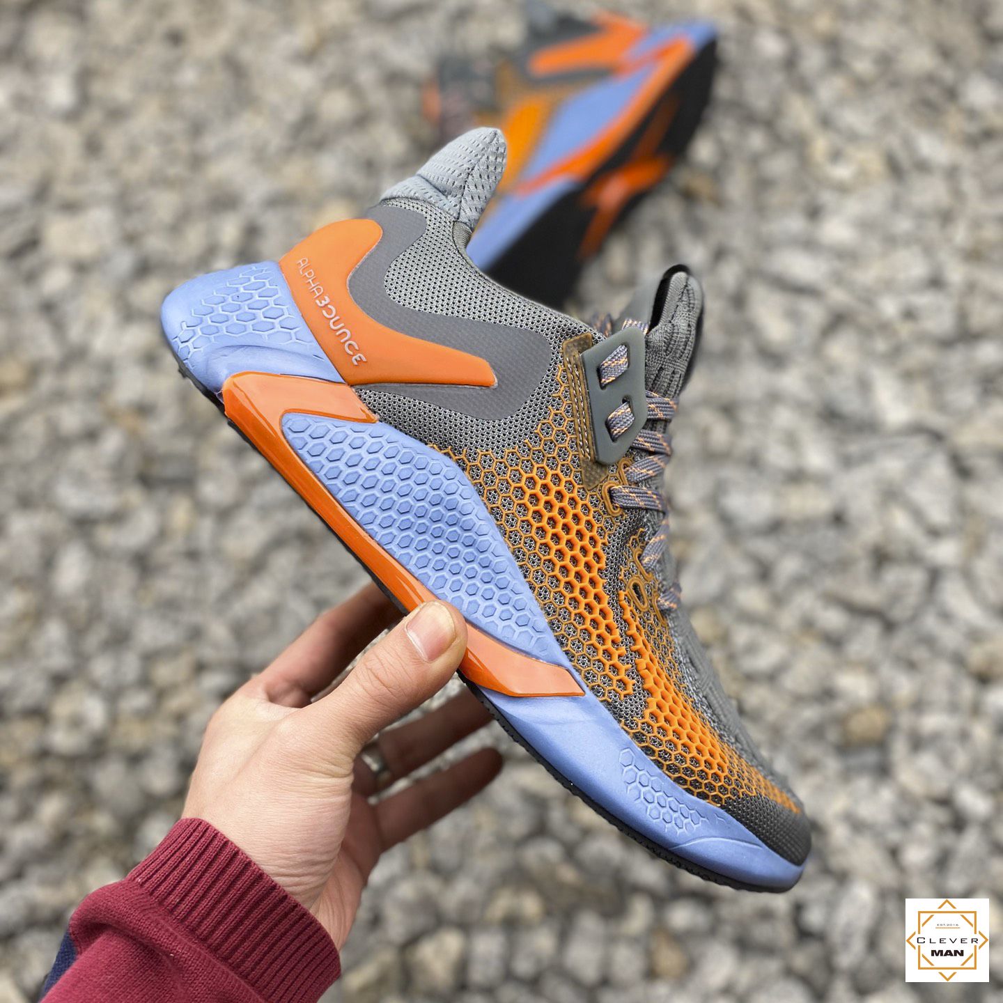 (FREESHIP+ QUÀ TẶNG) Giày thể thao sneaker ALPHABOUNCE INSTINCT M 2020 màu Xám cam