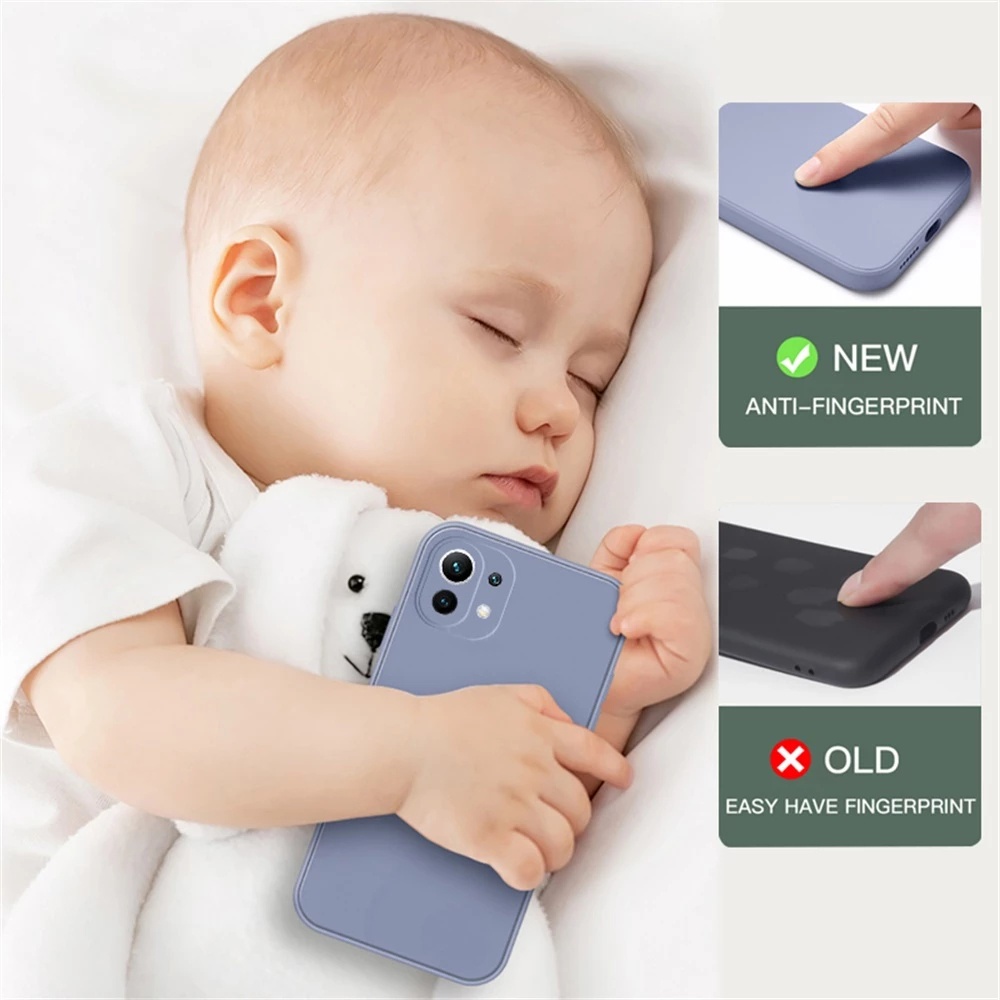 Ốp Điện Thoại Silicone Mềm Màu Trơn Chống Sốc Cho Xiaomi 11 Lite 5G Ne Mi 11 Lite 11T Pro