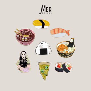 Pin cài túi kim loại, gắn túi áo balo chủ đề food ẩm thực