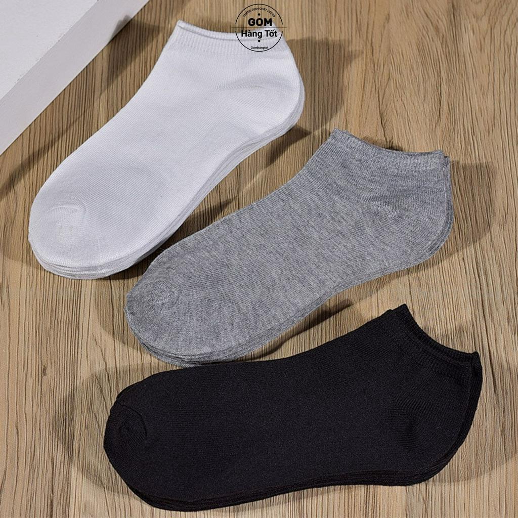 Tất trơn cổ ngắn nam nữ trơn màu, vớ cổ thấp chất liệu cotton êm mềm đi mát, hút ẩm thoáng khí -TRONMO-SUX-1101-1DOI