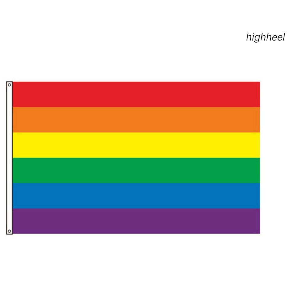 Cờ biểu ngữ ủng hộ cộng đồng LGBT 60x90cm màu cầu vồng đẹp mắt