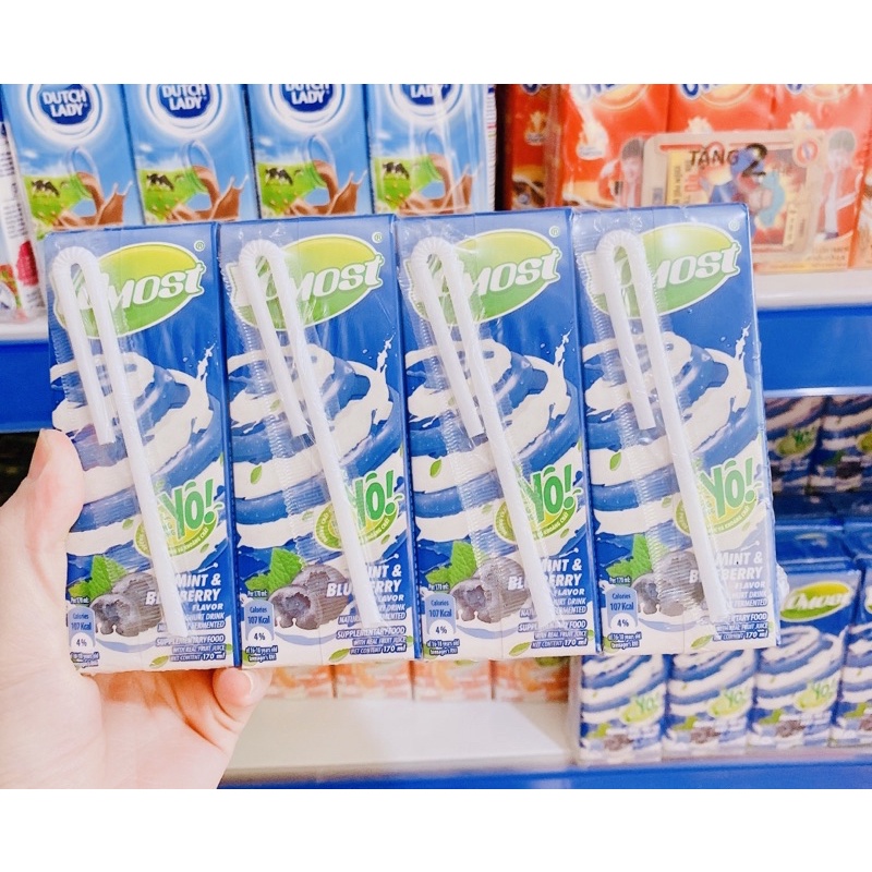 SỮA CHUA HƯƠNG CAM, BẠC HÀ VIỆT QUẤT, HƯƠNG DÂU YOMOST 170ML