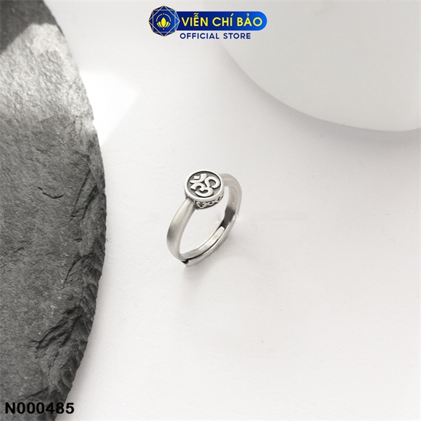 Nhẫn bạc nữ Chủng tử Chữ Om chất liệu bạc Thái 925 thời trang phụ kiện trang sức nữ thương hiệu Viễn Chí Bảo N000485