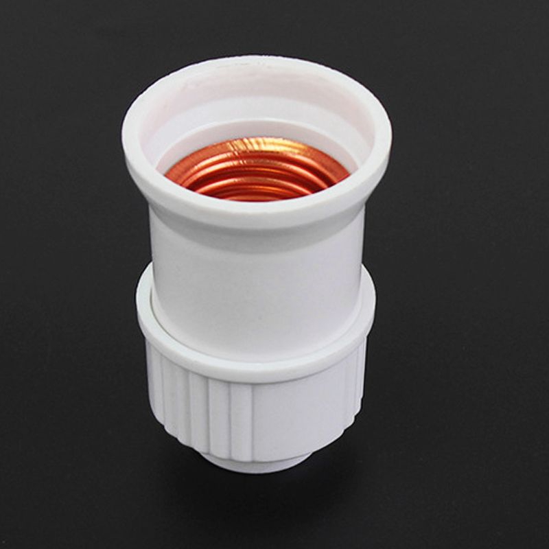 E27 Plastic Hanging Lamp Thread Base Screw Light Bulb Ceramics Socket Holder Flame Retardant Durable