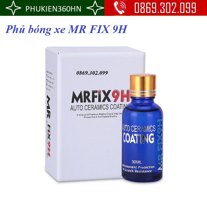 Phủ bóng xe Auto Ceramic Coating MR FIX 9H