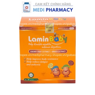 Cốm cho bé Lamin Baby hỗ trợ giúp bé ăn ngon, háp thu tốt, tăng cường sức đề kháng (Hộp 20 gói)