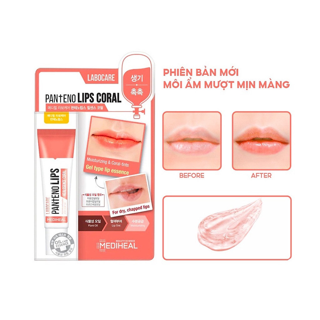 [HCM] Son Dưỡng Ngừa Thâm - Nứt - Làm Hồng Môi Labocare Panteno Lips 10g #Healssence Coral - Cam
