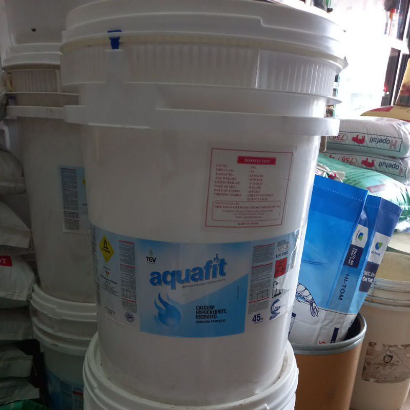 1 kg clorin Ấn Độ, Aquafit Clorin bột - Calcium Hypochloride ( 1kg/bịt)