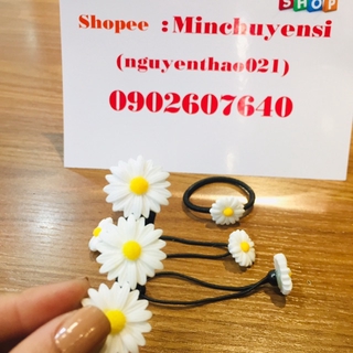 Buộc Tóc - Cài Tóc Hoa Cúc Hàn Quốc.