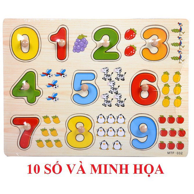 [Mã LIFETOYS1 giảm 30K đơn 99K] Đồ chơi gỗ - Bảng núm gỗ nhiều chủ đề