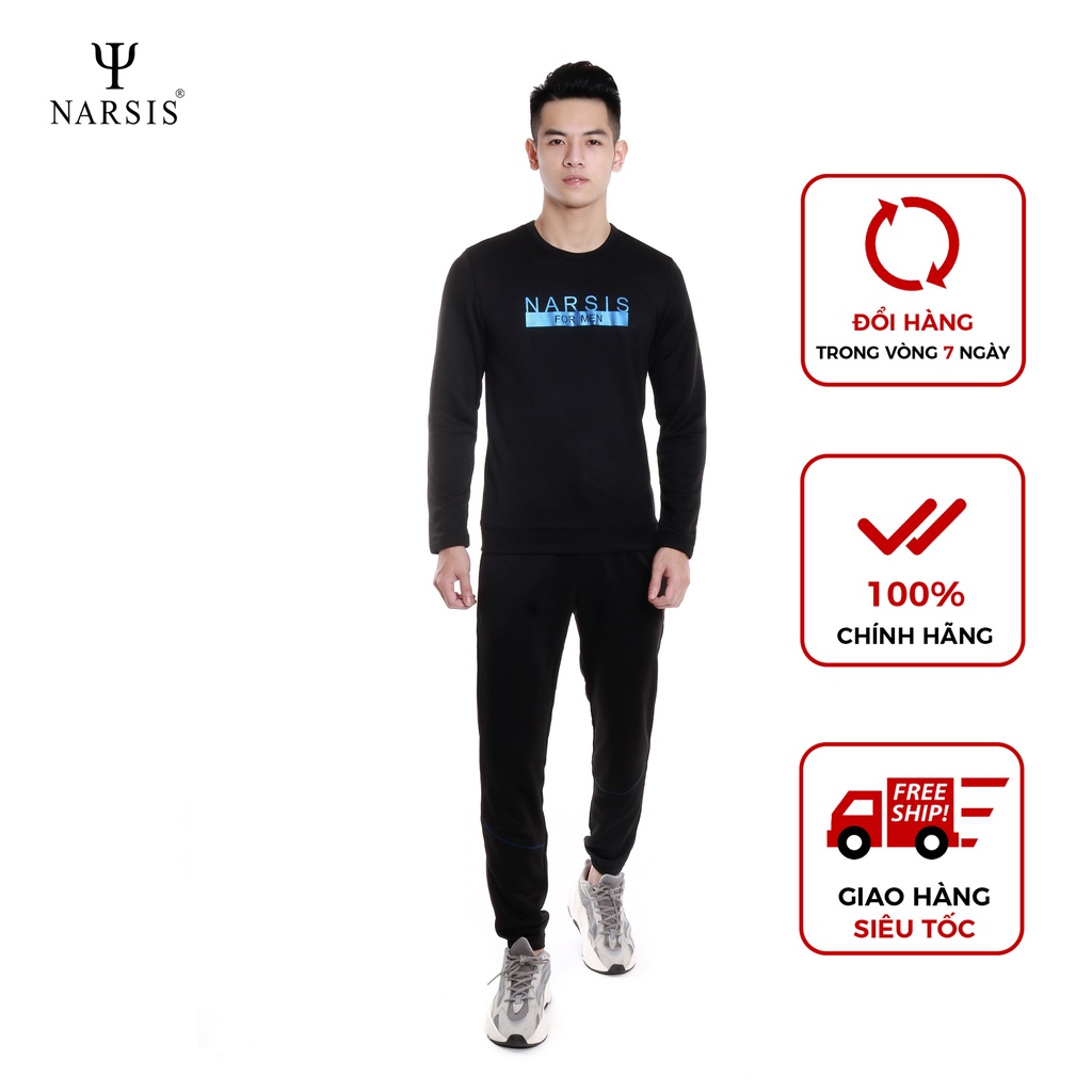 [Mã BMLTA50 giảm 10% đơn 99K] Bộ đồ nam thu đông zip đen phối zip xanh Narsis E9008