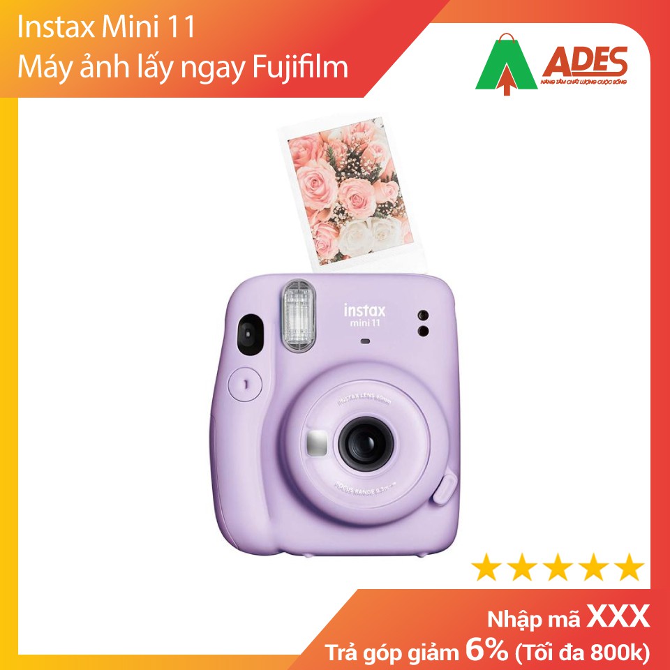 [Mã 154ELSALE2 giảm 7% đơn 300K] Instax Mini 11 - Máy ảnh lấy ngay Fujifilm - Chính hãng BH 1 năm - Tặng kèm 10 film