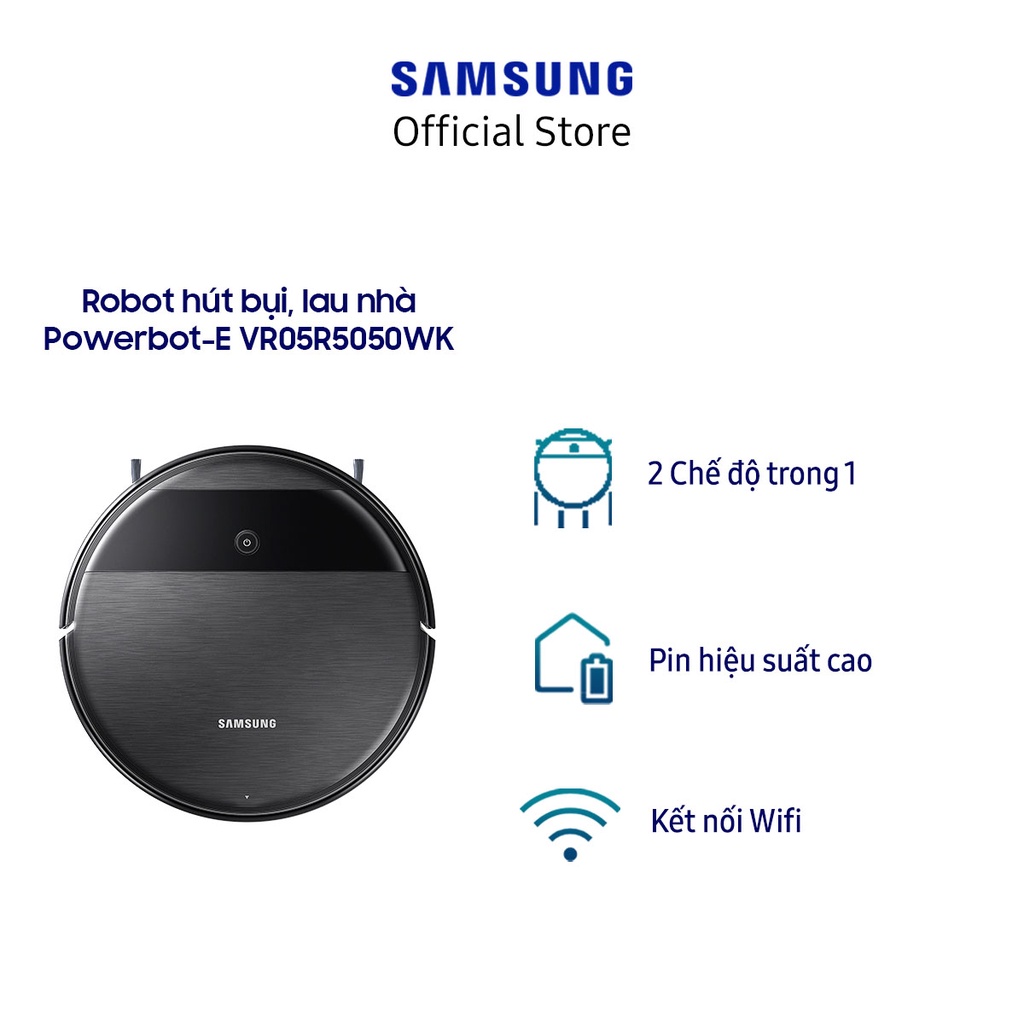 [Mã ELHA10 giảm 6% đơn 5TR] Robot hút bụi lau nhà Samsung Powerbot-E (VR05R5050WK)