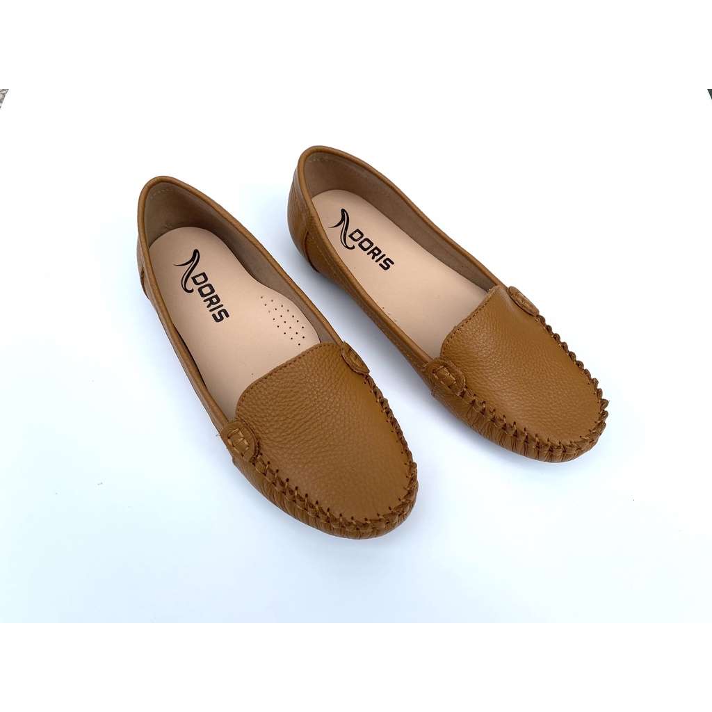 Giày Búp Bê Mọi Đế Bệt Da Bò Thật DORIS DR011