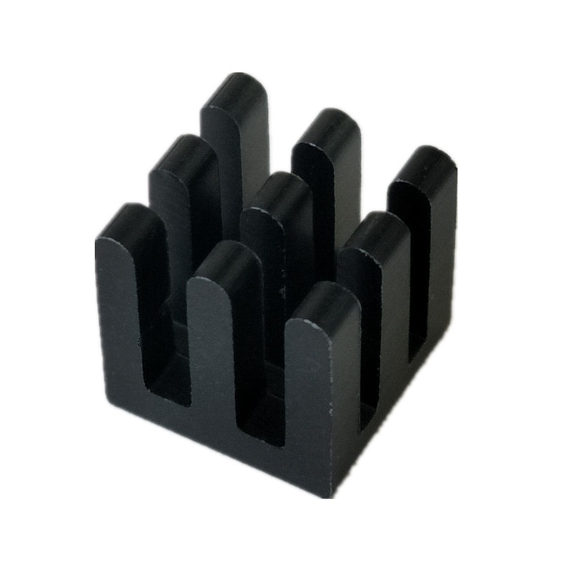 Set 10 Khối Tản Nhiệt Bằng Nhôm Màu Đen / Xám / Bạc 10 * 10 * 10mm