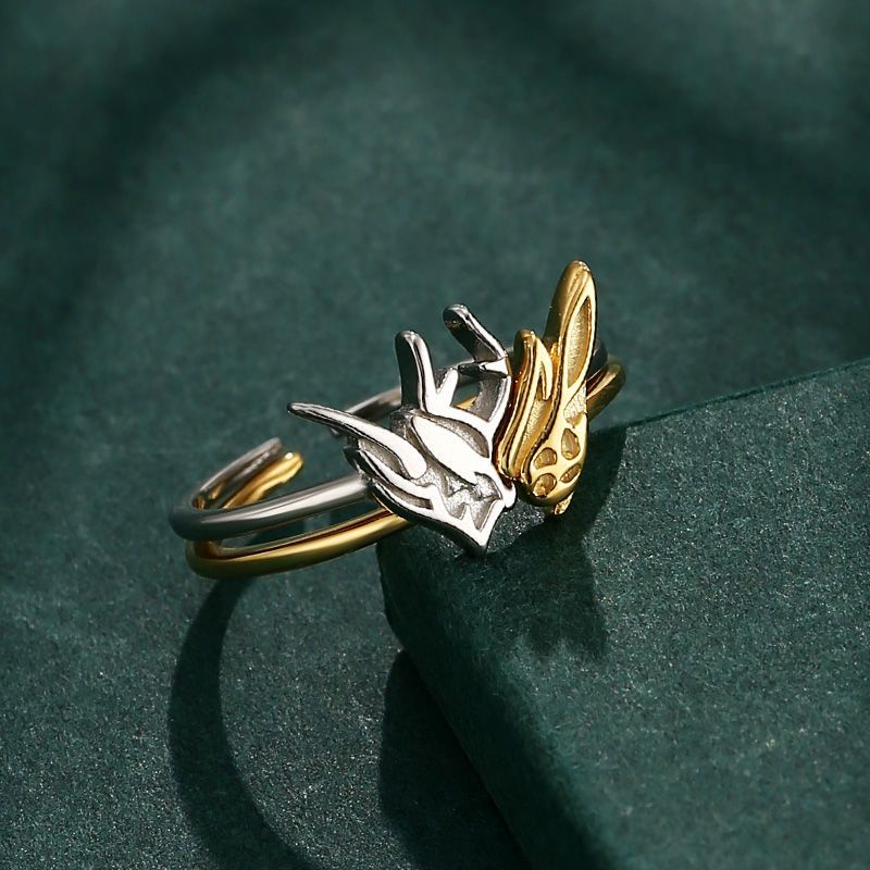 Nhẫn Hở Hóa Trang Kamen Rider Bằng Kim Loại Thời Trang Cho Cặp Đôi